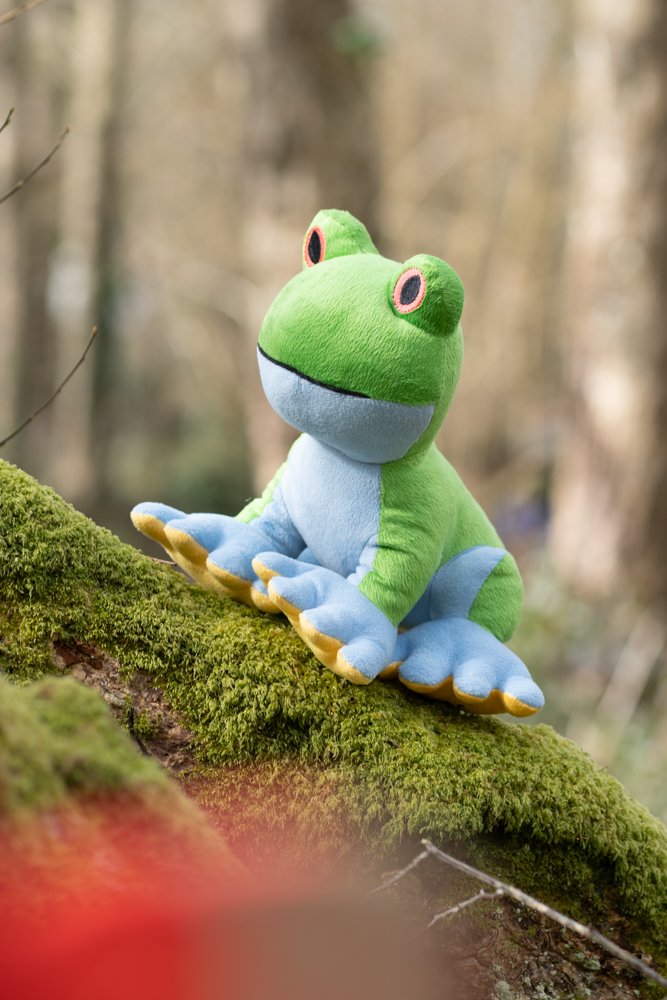 PETFACE PLANET TREV TREE FROG PLUSH DOG TOY