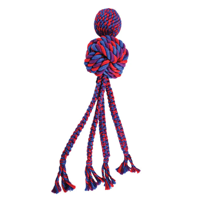 KONG Wubba Weave with Rope, Tug Toy