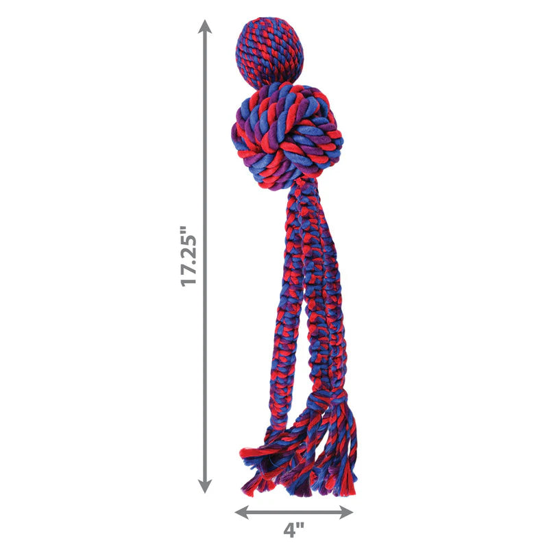 KONG Wubba Weave with Rope, Tug Toy