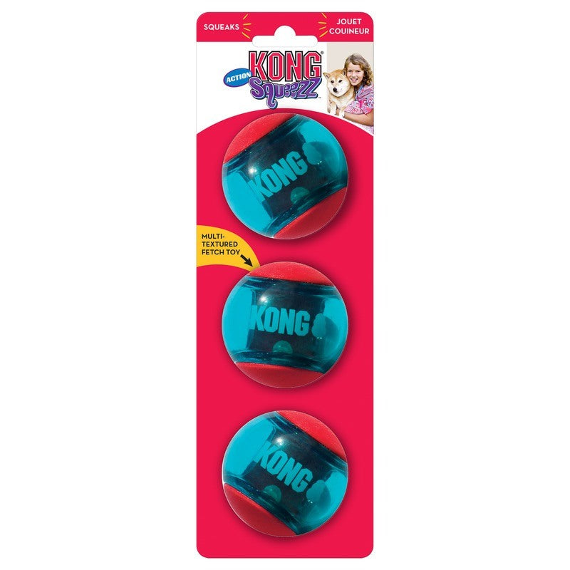 KONG Squeezz Action Ball for Dogs - Medium