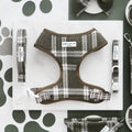 COCOPUP OLIVE CHECK ADJUSTABLE NECK HARNESS