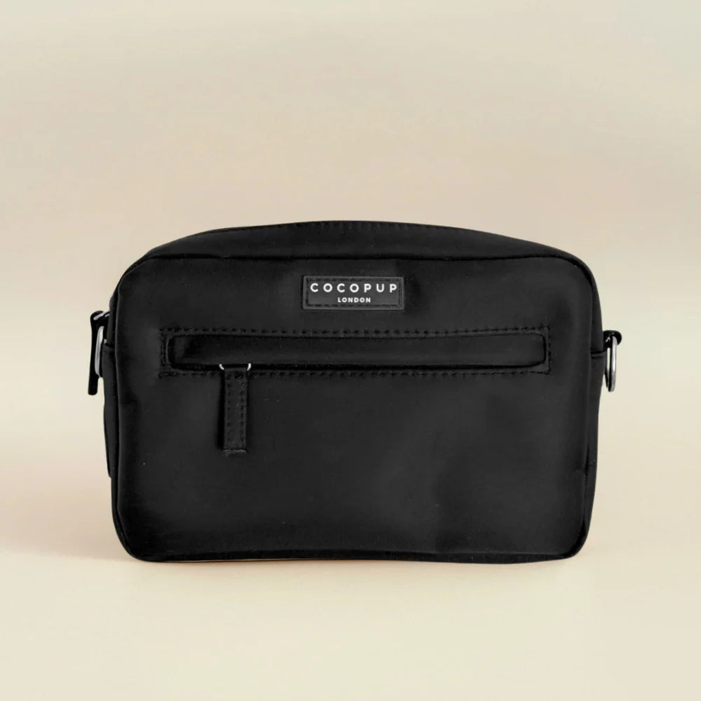 Dog walk bag and strap - black
