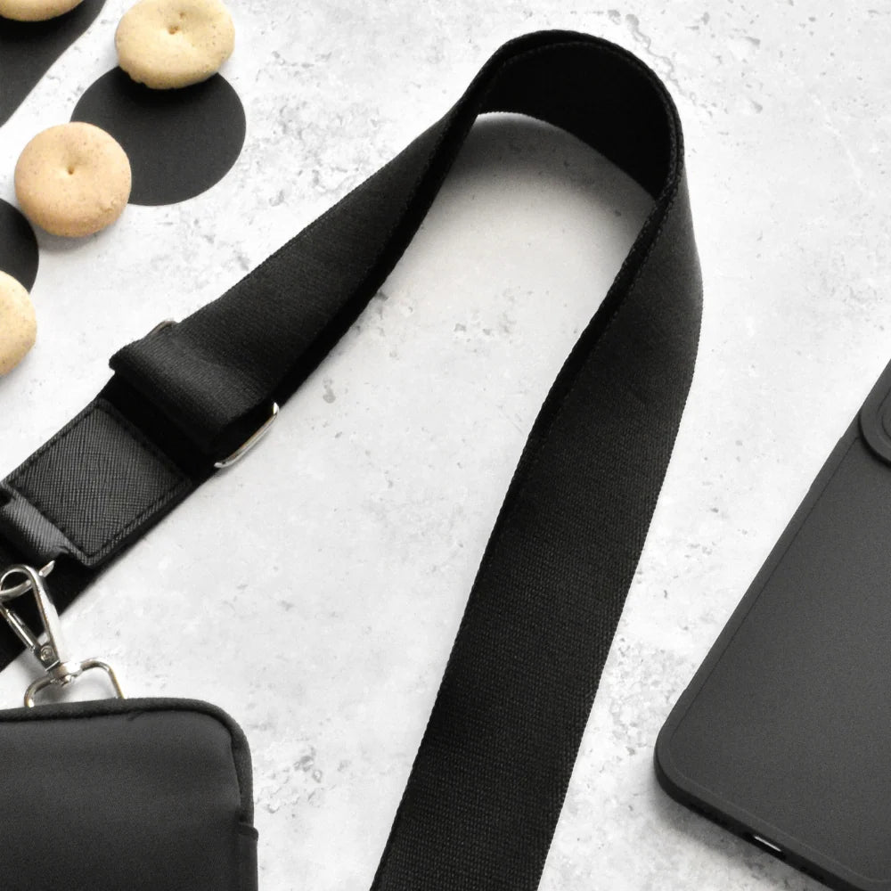 Dog walk bag and strap - black